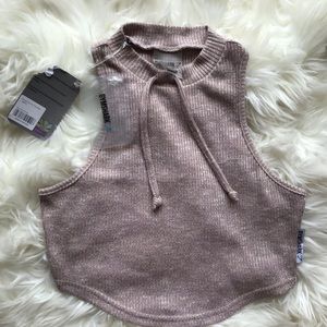 NWT Gymshark Slounge Crop Top Taupe